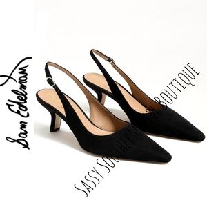 ⭐🆕Sam Edelman black suede sling black heels